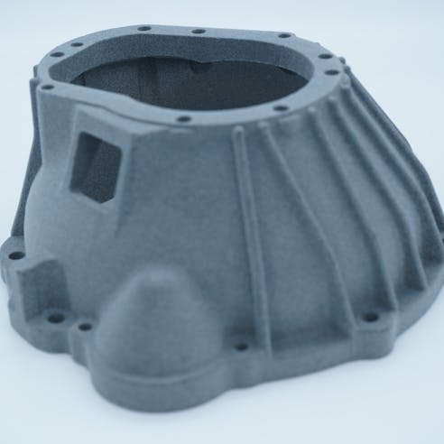 A glass-filled nylon motor shroud.